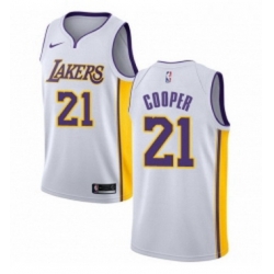 Womens Nike Los Angeles Lakers 21 Michael Cooper Swingman White NBA Jersey Association Edition