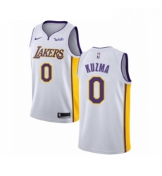 Youth Los Angeles Lakers 0 Kyle Kuzma Swingman White Basketball Jersey Association Edition 