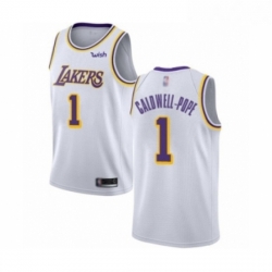 Youth Los Angeles Lakers 1 Kentavious Caldwell Pope Swingman White Basketball Jerseys Association Edition 