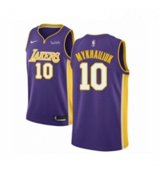 Youth Los Angeles Lakers 10 Sviatoslav Mykhailiuk Swingman Purple Basketball Jersey Statement Edition 