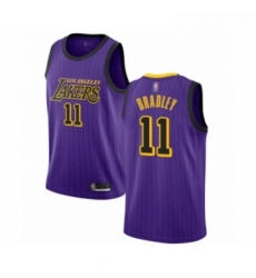 Youth Los Angeles Lakers 11 Avery Bradley Swingman Purple Basketball Jersey City Edition 