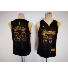 Youth Los Angeles Lakers 24 Kobe Bryant Black Stitched Basketball Jersey