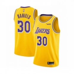 Youth Los Angeles Lakers 30 Troy Daniels Swingman Gold Basketball Jersey Icon Edition 