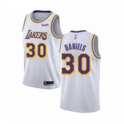 Youth Los Angeles Lakers 30 Troy Daniels Swingman White Basketball Jersey Association Edition 