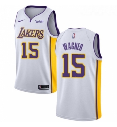 Youth Nike Los Angeles Lakers 15 Moritz Wagner Swingman White NBA Jersey Association Edition 