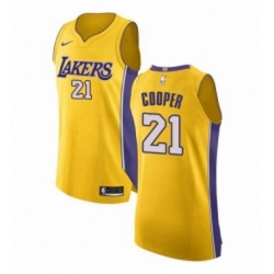 Youth Nike Los Angeles Lakers 21 Michael Cooper Authentic Gold Home NBA Jersey Icon Edition