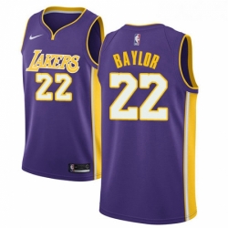 Youth Nike Los Angeles Lakers 22 Elgin Baylor Swingman Purple NBA Jersey Statement Edition