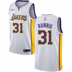 Youth Nike Los Angeles Lakers 31 Kurt Rambis Authentic White NBA Jersey Association Edition