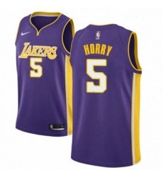 Youth Nike Los Angeles Lakers 5 Robert Horry Authentic Purple NBA Jersey Icon Edition