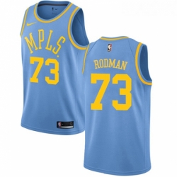 Youth Nike Los Angeles Lakers 73 Dennis Rodman Swingman Blue Hardwood Classics NBA Jersey