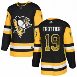 Mens Adidas Pittsburgh Penguins 19 Bryan Trottier Authentic Black Drift Fashion NHL Jersey 