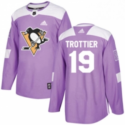 Mens Adidas Pittsburgh Penguins 19 Bryan Trottier Authentic Purple Fights Cancer Practice NHL Jersey 