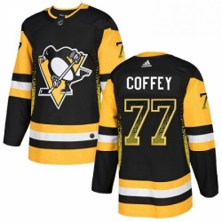 Mens Adidas Pittsburgh Penguins 77 Paul Coffey Authentic Black Drift Fashion NHL Jersey 