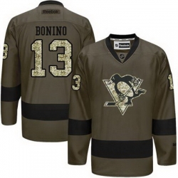 Penguins #13 Nick Bonino Green Salute to Service Stitched NHL Jersey