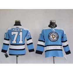 Penguins #71 Evgeni Malkin Stitched Blue NHL Jersey