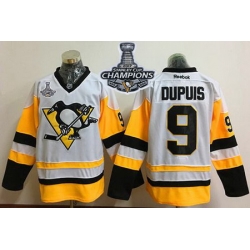 Penguins #9 Pascal Dupuis White New Away 2017 Stanley Cup Finals Champions Stitched NHL Jersey