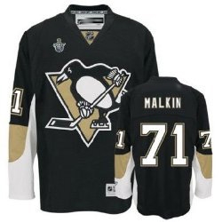 RBK Pittsburgh Penguins EVGENI MALKIN STANLEY CUP #71 Hockey Jersey black