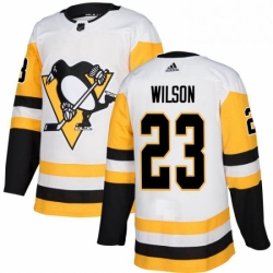 Womens Adidas Pittsburgh Penguins 23 Scott Wilson Authentic White Away NHL Jersey 