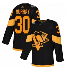 Womens Adidas Pittsburgh Penguins 30 Matt Murray Black Authentic 2019 Stadium Series Stitched NHL Jersey 