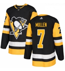 Youth Adidas Pittsburgh Penguins 7 Joe Mullen Authentic Black Home NHL Jersey 