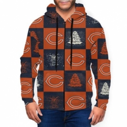 Bears Team Ugly Christmas Mens Zip Hooded Sweatshirt