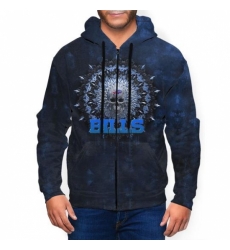 Bills Mens Zip Hooded Sweatshirt