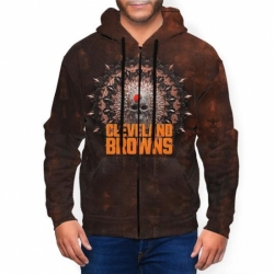 Browns Mens Zip Hooded Sweatshirt