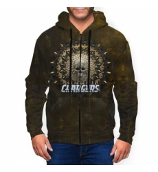 Chargers Mens Zip Hooded Sweatshirt