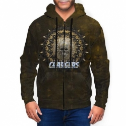 Chargers Mens Zip Hooded Sweatshirt