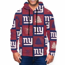 Giants Team Ugly Christmas Mens Zip Hooded Sweatshirt