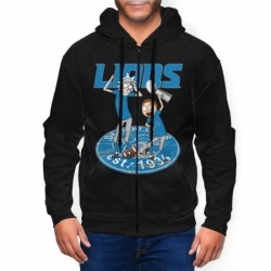 Lions Mens Zip Hooded Sweatshirt