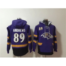 Men Baltimore Ravens 89 Mark Andrews Ageless Must Have Lace Up Pullover Hoodie