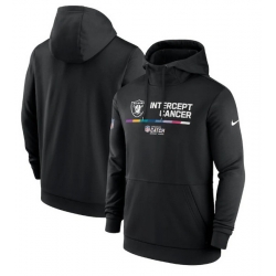 Men Las Vegas Raiders 2022 Black Crucial Catch Therma Performance Pullover Hoodie