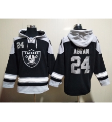 Men Las Vegas Raiders 24 Charles Woodson Stitched Hoodie