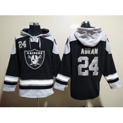 Men Las Vegas Raiders 24 Charles Woodson Stitched Hoodie