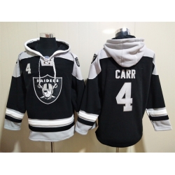 Men Las Vegas Raiders 4 Derek Carr Stitched Hoodie