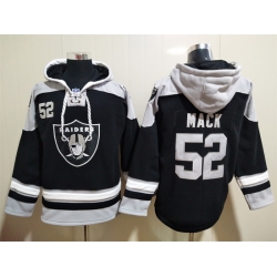 Men Las Vegas Raiders 52 Khalil Mack Stitched Hoodie