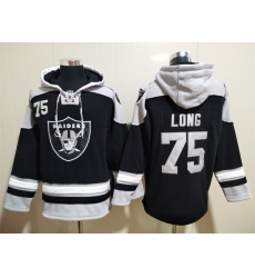 Men Las Vegas Raiders 75 Howie Long Stitched Hoodie