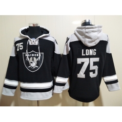 Men Las Vegas Raiders 75 Howie Long Stitched Hoodie