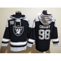 Men Las Vegas Raiders 98 Maxx Crosby Stitched Hoodie