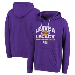 Men Los Angeles Lakers Purple 2020 NBA Finals Champions Tri Blend Pullover Hoodie