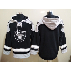 Men Los Angeles Raiders Blank Black Stitched NFL Hoodie