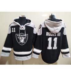 Men Los Angeles Raiders Henry Ruggs III 11 Black Stitched NFL Hoodie