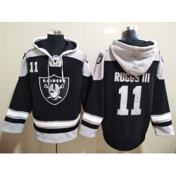 Men Los Angeles Raiders Henry Ruggs III 11 Black Stitched NFL Hoodie