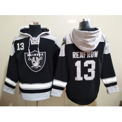 Men Los Angeles Raiders Hunter Renfrow 13 Black Stitched NHL Hoodie