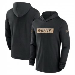 Men New Orleans Saints Black Sideline Performance Hoodie