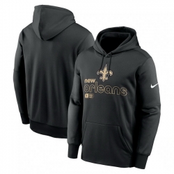 Men Nike Black New Orleans Saints Performance Pullover Hoodie