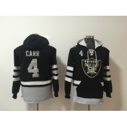 Men Nike Los Angeles Raiders Derek Carr 4 NFL Winter Thick Hoodie