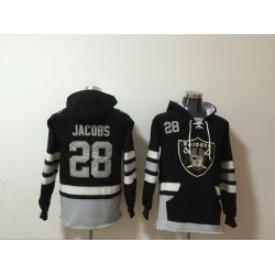 Men Nike Los Angeles Raiders Josh Jacobs 28 NFL Winter Thick Hoodie