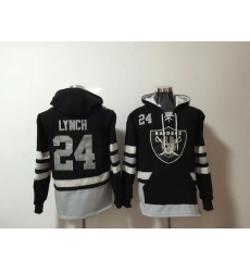 Men Nike Los Angeles Raiders Marshawn Lynch 24 NFL Winter Thick Hoodie